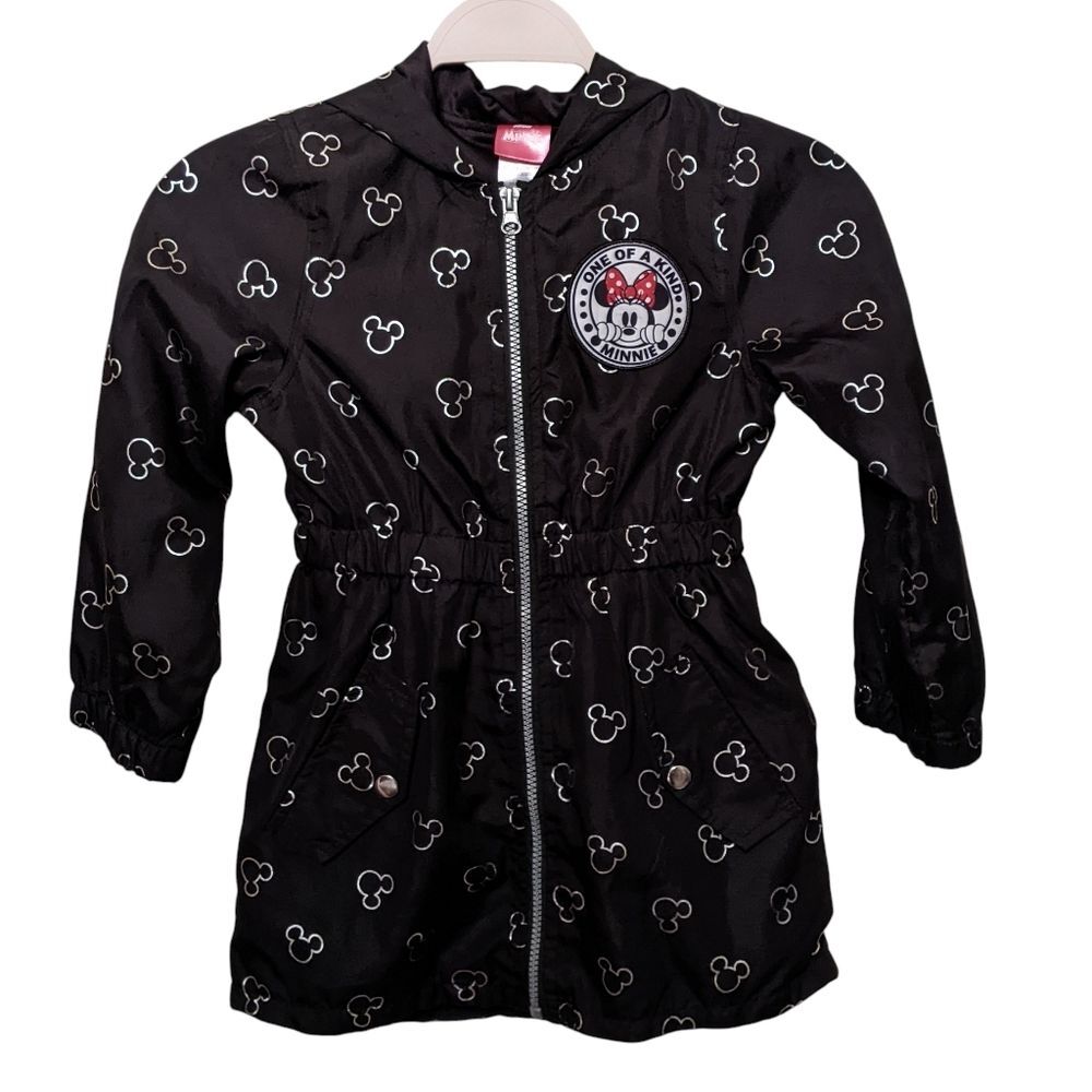 Disney Minnie Mouse Windbreaker Jacket Coat Hoodie Girl Size 6
